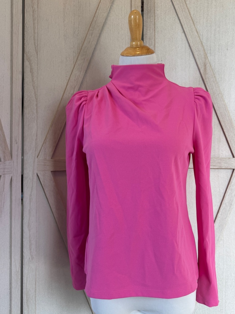 Ann Taylor Pink Long-Sleeve Blouse - Picture 5 of 11